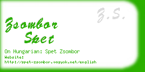 zsombor spet business card